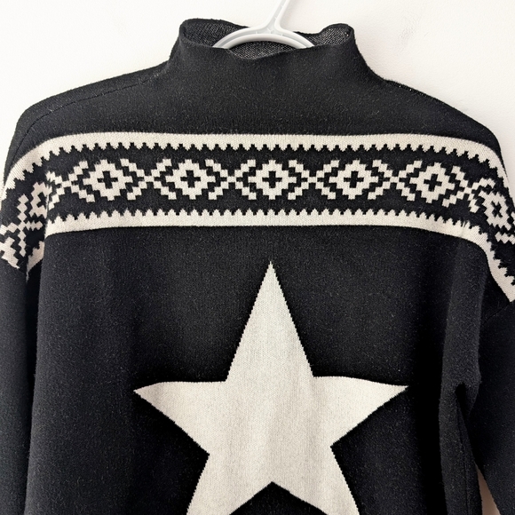 Tahari Black and White Cowl Neck Sweater - Picture 2 of 6